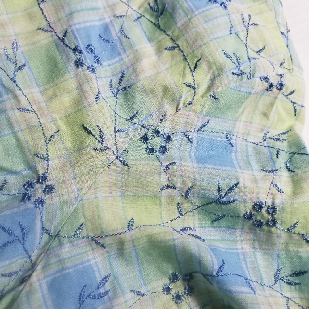 CLASSIC ELEMENTS WOMEN'S BUTTON DOWN PLAID PATTERN BLOUSE SIZE LARGE - Picture 8 of 8